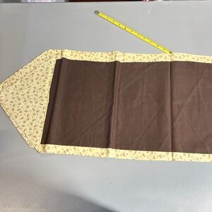 Brown and Cream Table Runner